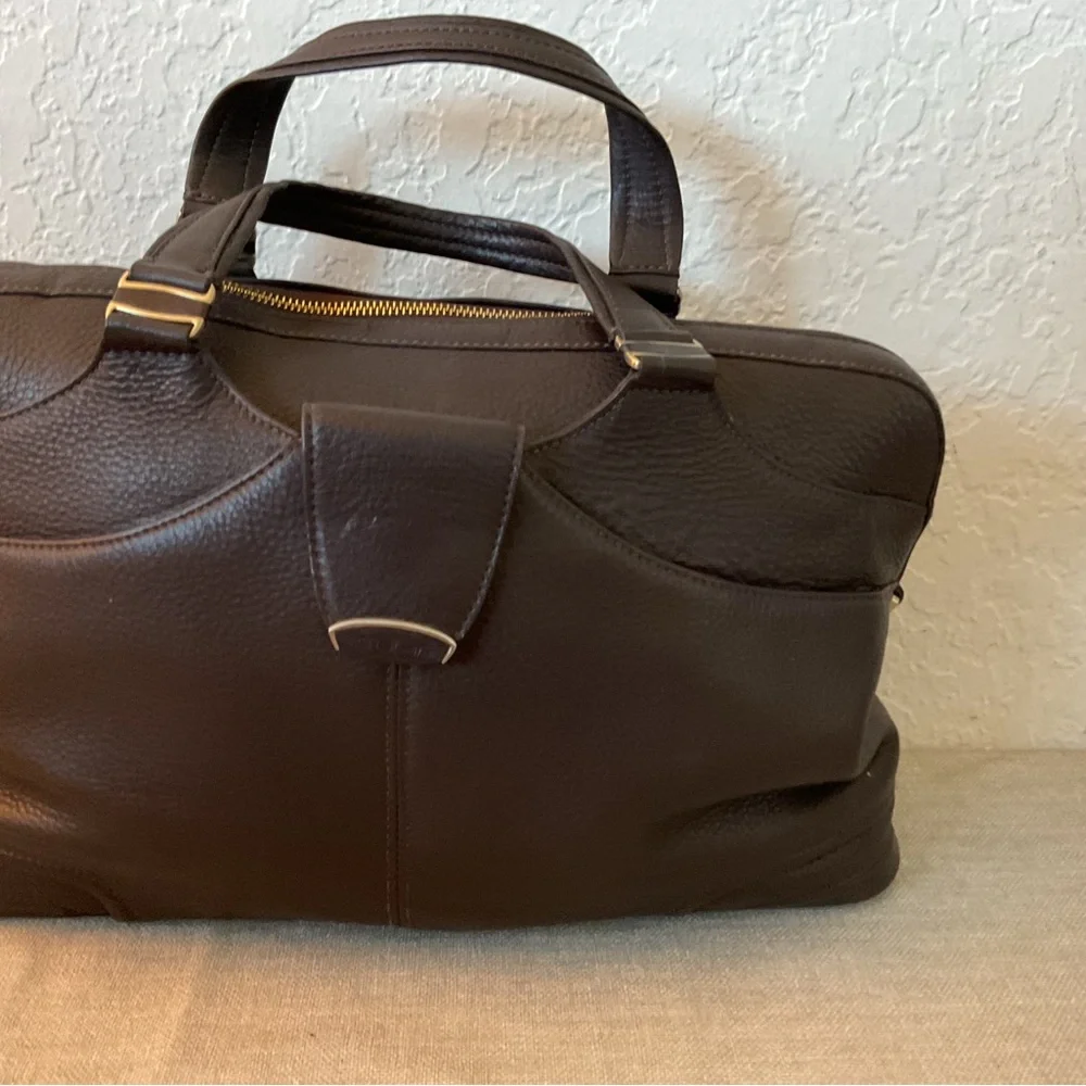 Tumi brown Leather briefcase double handle bag